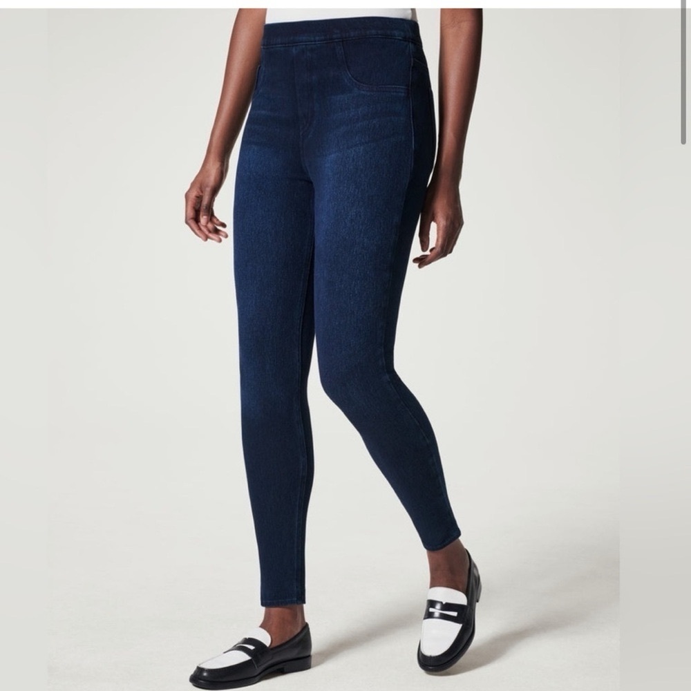 Spanx dark wash jeans leggings
